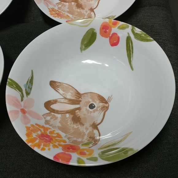 Bunny Rabbit Melamine Cereal Bowl 4pc Set - Picture 2 of 11